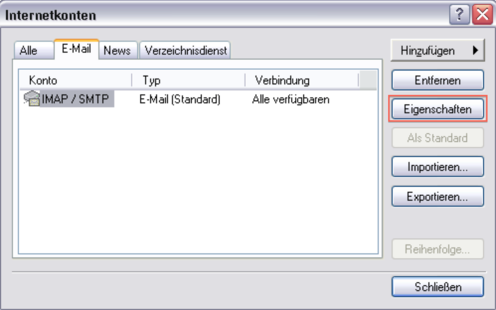 OE change imap 2 OE change imap 2