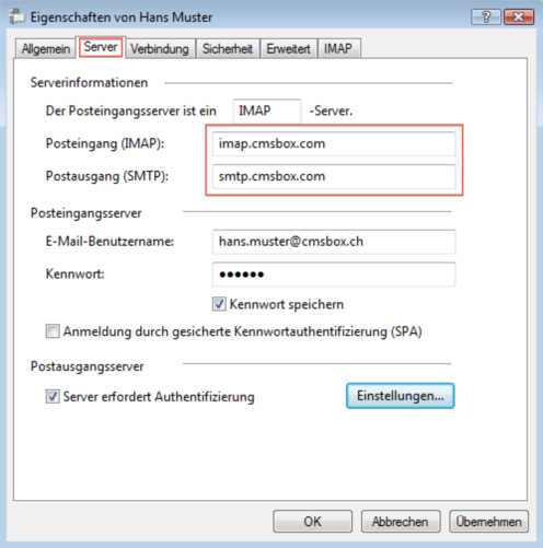 WM change imap 3 WM change imap 3