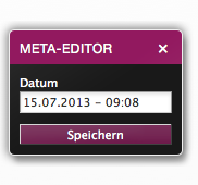 Datum anpassen im Meta-Editor